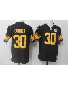 Men's Pittsburgh Steelers #30 James Conner Black Stitched NFL Limited Rush Jersey