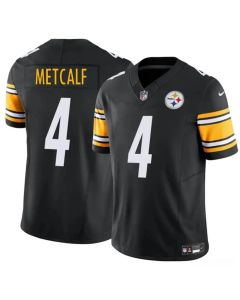 Men's Pittsburgh Steelers #4 DK Metcalf Black 2024 F.U.S.E. Vapor Untouchable Limited Stitched Jersey (Black)