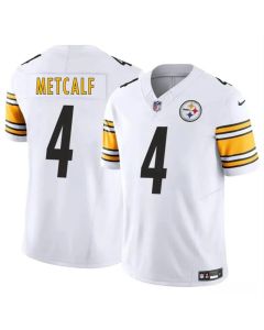 Men's Pittsburgh Steelers #4 DK Metcalf White 2024 F.U.S.E. Vapor Untouchable Limited Stitched Jersey (White)