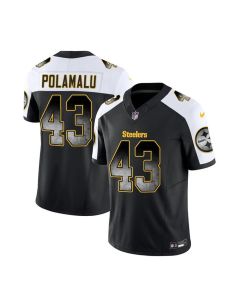 Men's Pittsburgh Steelers #43 Troy Polamalu Black 2023 Smoke Vapor F.U.S.E. Untouchable Limited Jersey (Black)