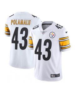 Men's Pittsburgh Steelers #43 Troy Polamalu White Vapor Untouchable Limited Stitched Jersey