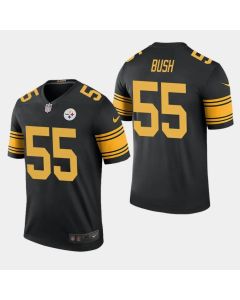 Men's Pittsburgh Steelers #55 Devin Bush Black Color Rush Limited Stitched NFL Jersey