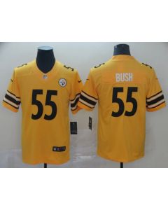 Men's Pittsburgh Steelers #55 Devin Bush Gold Inverted Legend Stitched NFL Jersey