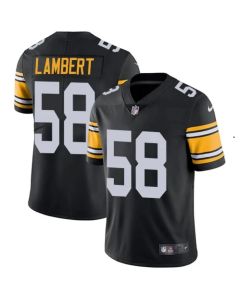 Men's Pittsburgh Steelers #58 Jack Lambert Black Vapor Untouchable Limited Stitched Football Jersey