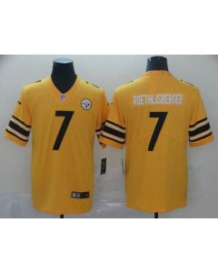 Men's Pittsburgh Steelers #7 Ben Roethlisberger Gold Inverted Legend Stitched NFL Jersey
