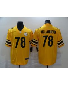 Men's Pittsburgh Steelers #78 Alejandro Villanueva Gold Inverted Legend Limited Stitched Jersey