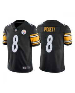Men's Pittsburgh Steelers #8 Kenny Pickett Black NFL Draft Vapor Untouchable Limited Stitched Jersey