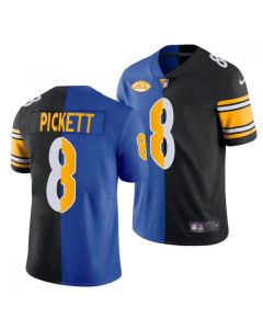 Men's Pittsburgh Steelers #8 Kenny Pickett Royal/Black Split Limited Stitched Jersey