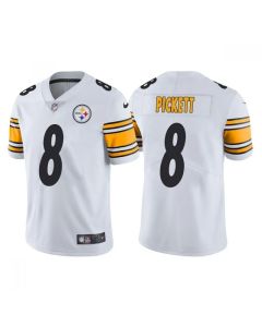 Men's Pittsburgh Steelers #8 Kenny Pickett White NFL Draft Vapor Untouchable Limited Stitched Jersey