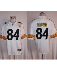 Men's Pittsburgh Steelers #84 Antonio Brown White Stitched NFL Limited Jersey