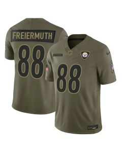Men's Pittsburgh Steelers #88 Pat Freiermuth Olive 2025 Salute to Service Retired Limited Jersey