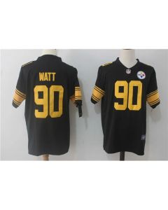Men's Pittsburgh Steelers #90 T.J. Watt Black Limited Rush Stitched NFL Jersey