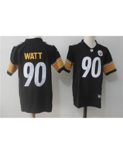 Men's Pittsburgh Steelers #90 T. J. Watt Black Team Color Stitched NFL Vapor Untouchable Limited Jersey