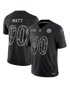Men's Pittsburgh Steelers #90 T.J. Watt Nike Black 2026 Salute to Service Vapor F.U.S.E. Limited Jersey
