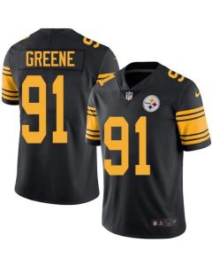 Men's Pittsburgh Steelers #91 Kevin Greene Black Color Rush Limited Stitched Jersey