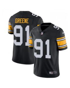 Men's Pittsburgh Steelers #91 Kevin Greene Black Vapor Untouchable Limited Stitched Jersey