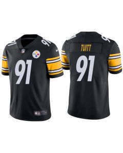 Men's Pittsburgh Steelers #91 Stephon Tuitt Black Vapor Untouchable Limited Stitched Jersey