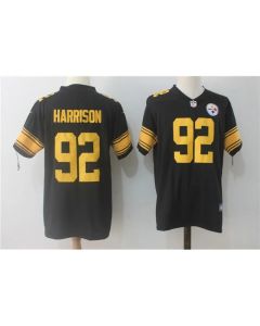 Men's Pittsburgh Steelers #92 James Harrison Black Limited Rush Stitched NFL Jersey