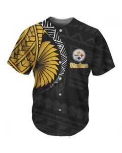 Men's Pittsburgh Steelers Black Baseball Jersey