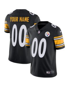 Men's Pittsburgh Steelers Customized Black Team Color Vapor Untouchable NFL Stitched Limited Jersey