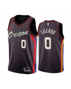 Men's Portland Trail Blazers #0 Damian Lillard 2020 Coffee City Edition Stitched Jersey