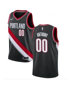 Men's Portland Trail Blazers #00 Carmelo Anthony Black Stitched NBA Jersey