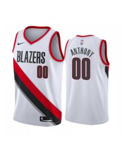 Men's Portland Trail Blazers #00 Carmelo Anthony White Stitched NBA Jersey