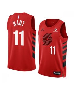 Men's Portland Trail Blazers #11 Josh Hart 2022/23 Red Statement Edition Swingman Stitched Basketball Jersey
