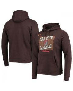 Men's Portland Trail Blazers 2021 Brown City Edition Story Club Logo Pullover Hoodie