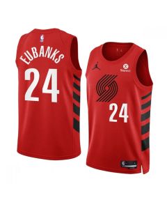 Men's Portland Trail Blazers #24 Drew Eubanks 2022/23 Red Statement Edition Swingman Stitched Basketball Jersey