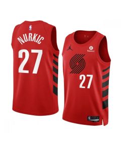 Men's Portland Trail Blazers #27 Jusuf Nurkic 2022/23 Red Statement Edition Swingman Stitched Basketball Jersey