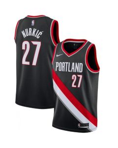 Men's Portland Trail Blazers #27 Jusuf Nurkic Black Icon Edition Stitched Jersey