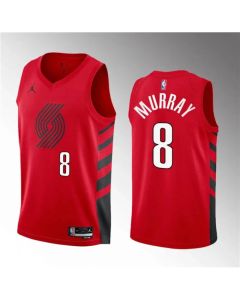 Men's Portland Trail Blazers #8 Kris Murray 2023 Draft Red Statement Edition Stitched Basketball Jersey