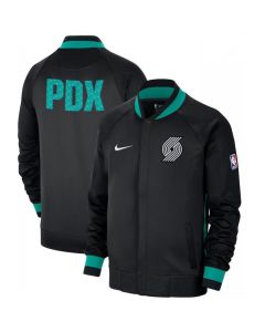 Men's Portland Trail Blazers Black 2022/23 City Edition Showtime Thermaflex Full-Zip Jacket
