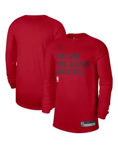 Men's Portland Trail Blazers Red 2023/24 Legend On-Court Practice Long Sleeve T-Shirt