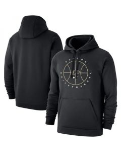 Men's Purdue Boilermakers Black Basketball Icon Club Fleece Pullover Hoodie