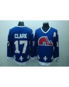 Men's Quebec Nordiques Custom Blue Throwback Stitched Jersey