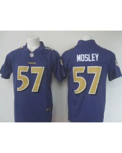 Men's Ravens #57 C.J. Mosley Purple Limited Rush NFL Jersey