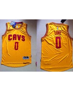 Men's Revolution 30 Cleveland Cavaliers #0 Kevin Love Yellow Stitched NBA Jersey