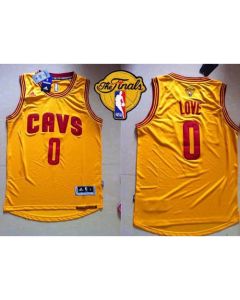 Men's Revolution 30 Cleveland Cavaliers #0 Kevin Love Yellow The Finals Patch Stitched NBA Jersey