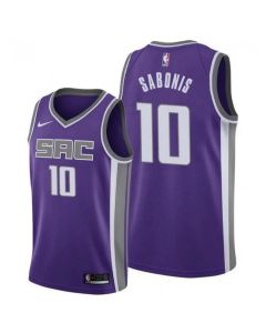 Men's Sacramento Kings #10 Domantas Sabonis 2022 Purple Icon Edition Stitched Basketball Jersey
