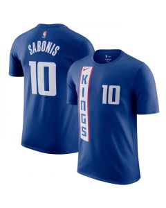 Men's Sacramento Kings #10 Domantas Sabonis Blue 2023/24 City Edition Name & Number T-Shirt