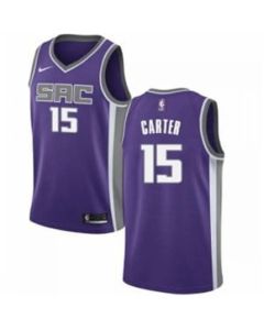 Men's Sacramento Kings #15 Vince Carter Purple Stitched NBA Jersey