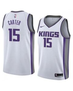 Men's Sacramento Kings #15 Vince Carter White Stitched NBA Jersey