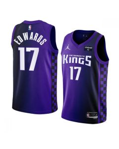 Men's Sacramento Kings #17 Kessler Edwards Purple 2023/24 Statement Edition Swingman Stitched Basketball Jersey