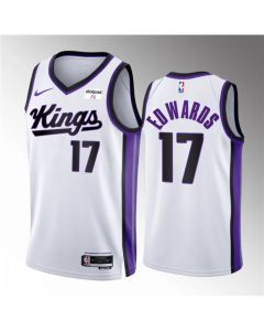 Men's Sacramento Kings #17 Kessler Edwards White 2023/24 Association Edition Stitched Basketball Jersey