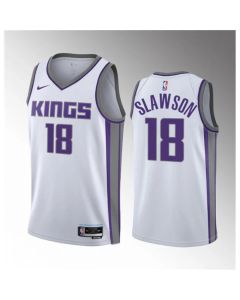Men's Sacramento Kings #18 Jalen Slawson White 2023 Draft Association Edition Stitched Jersey