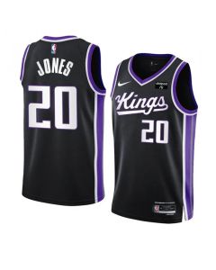 Men's Sacramento Kings #20 Colby Jones Black 2023/24 Icon Edition Swingman Stitched Basketball Jersey