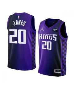 Men's Sacramento Kings #20 Colby Jones Purple 2023/24 Statement Edition Swingman Stitched Basketball Jersey