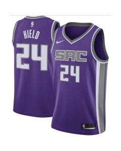 Men's Sacramento Kings #24 Buddy Hield Purple Icon Editon Stitched Jersey